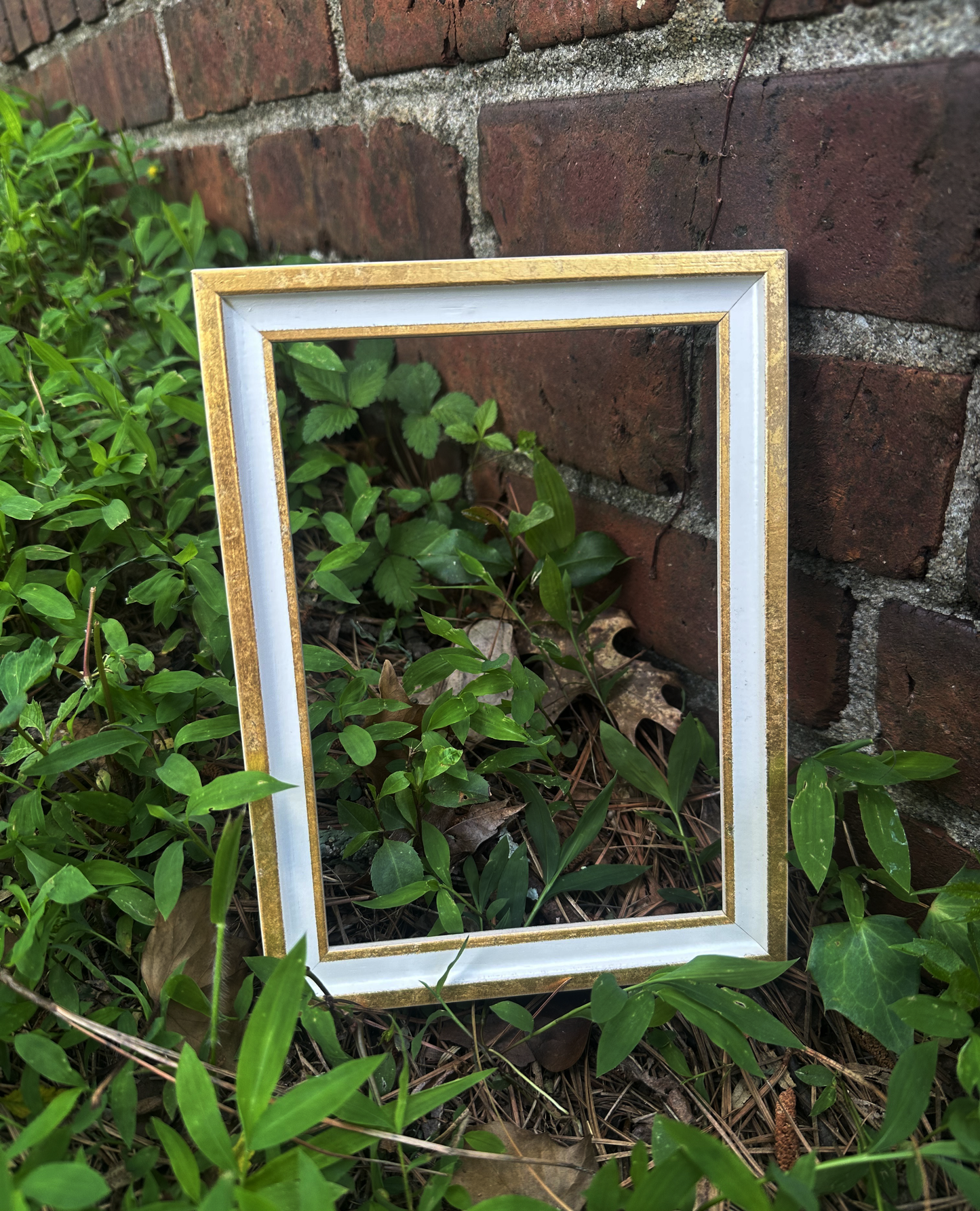 5x7 Cream with Gold Leaf