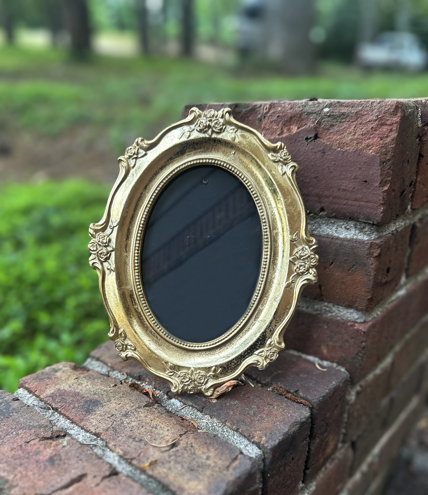 4X6 Ornate Gold Oval