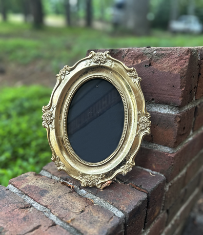 4X6 Ornate Gold Oval