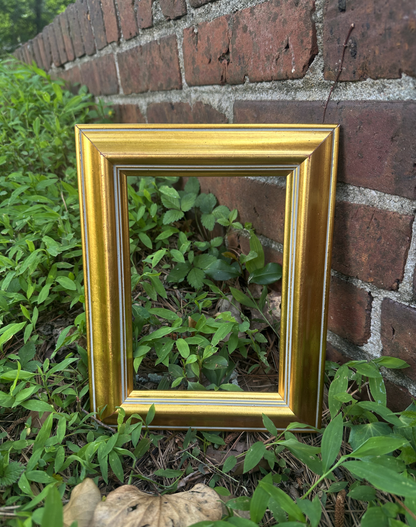 5x7 Vintage Gold Leaf Stucco on Wood
